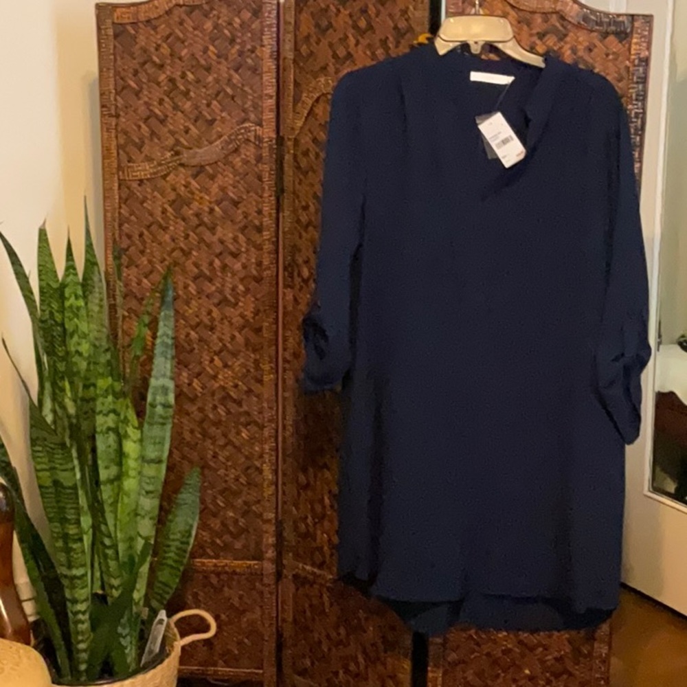 Navy Shirtdress